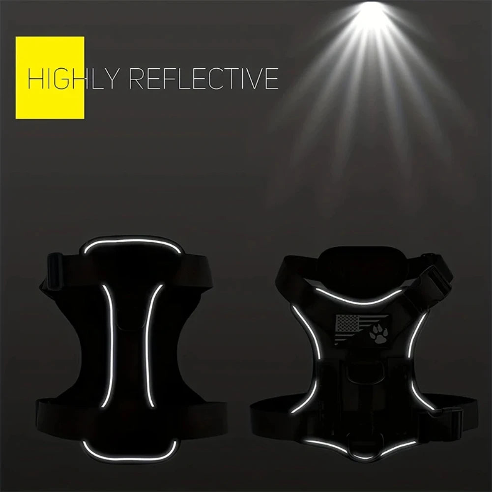 🐾 Tailvoya™ Reflective Service Dog Harness – Comfort, Control & Safety Combined